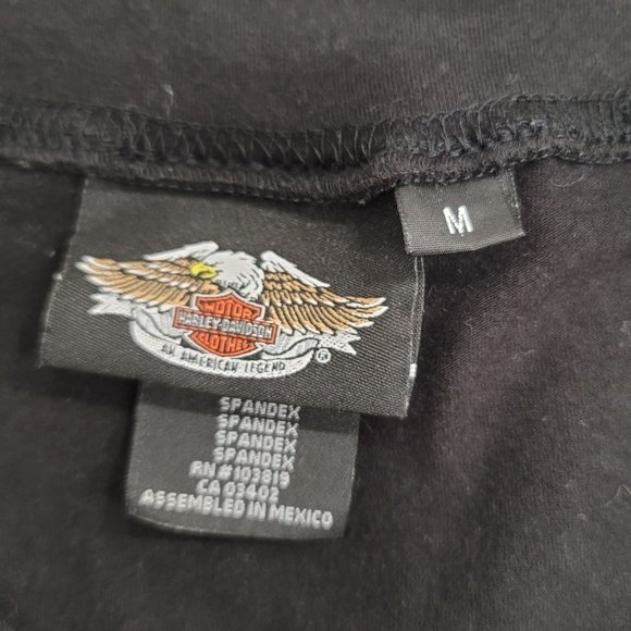 Harley Davidson motorcycles black studded tank top size medium - Picture 2 of 4